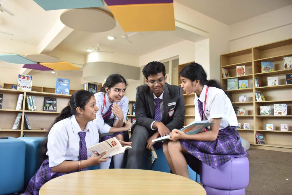 Ekya best innovation schools in bangalore students group study