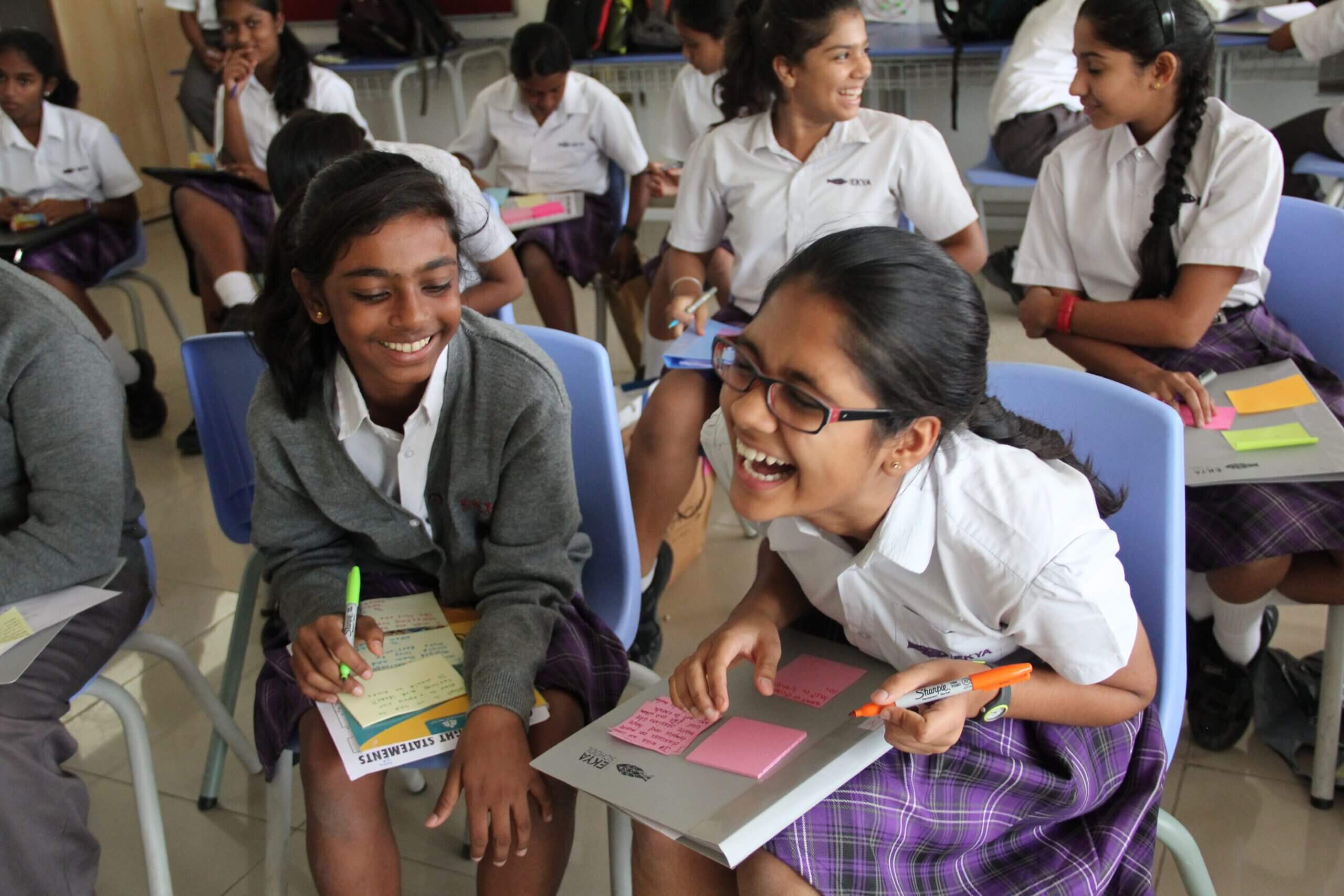 top k12 igcse schools in bangalore Ekya School Students having fun in the classroom
