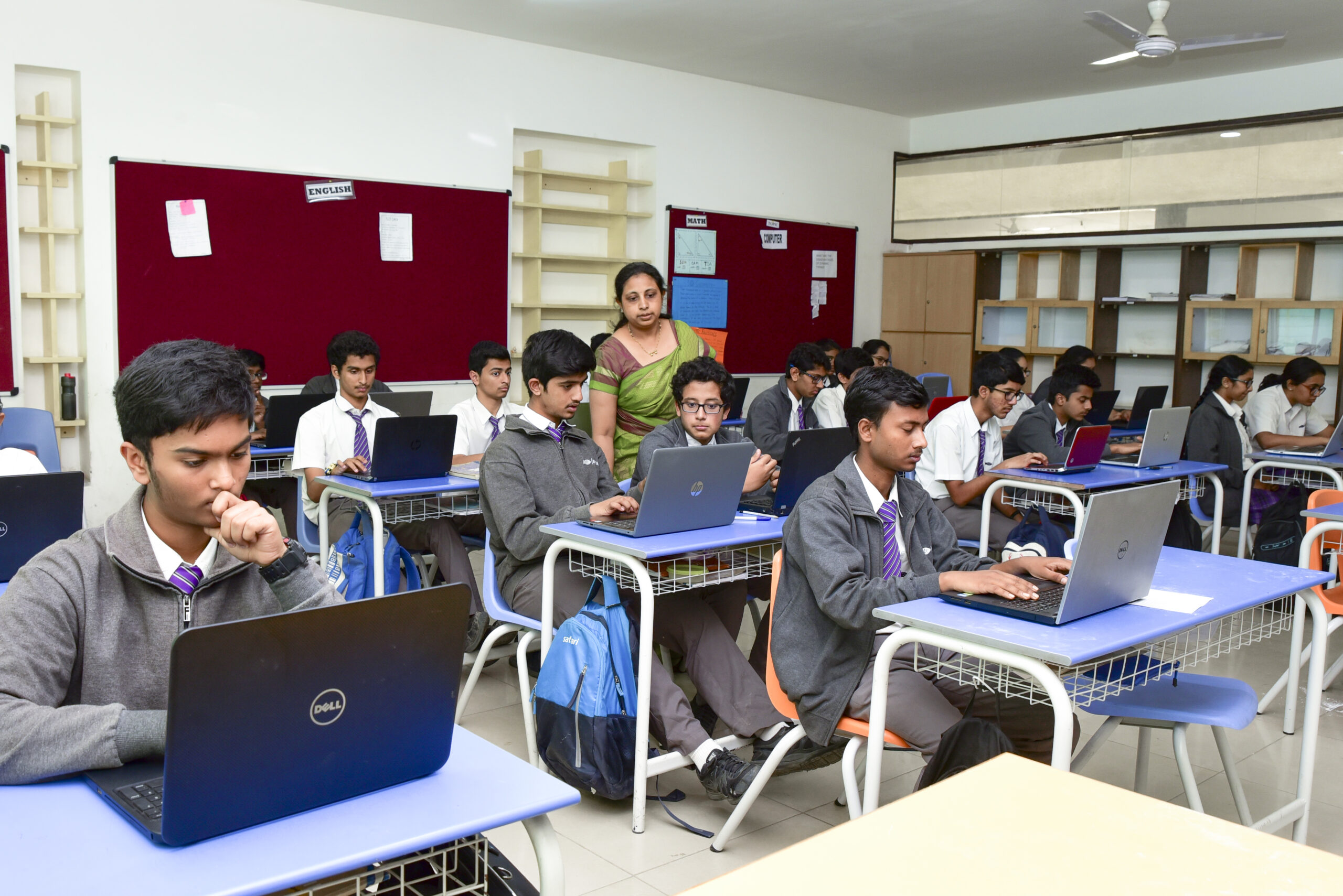 ekya school students sitting inside the classroom