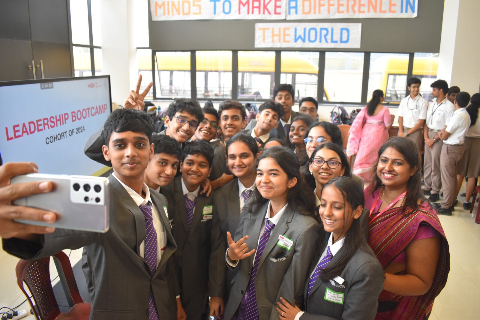 top k12 igcse school in bangalore Ekya Schools Student Selfie moment