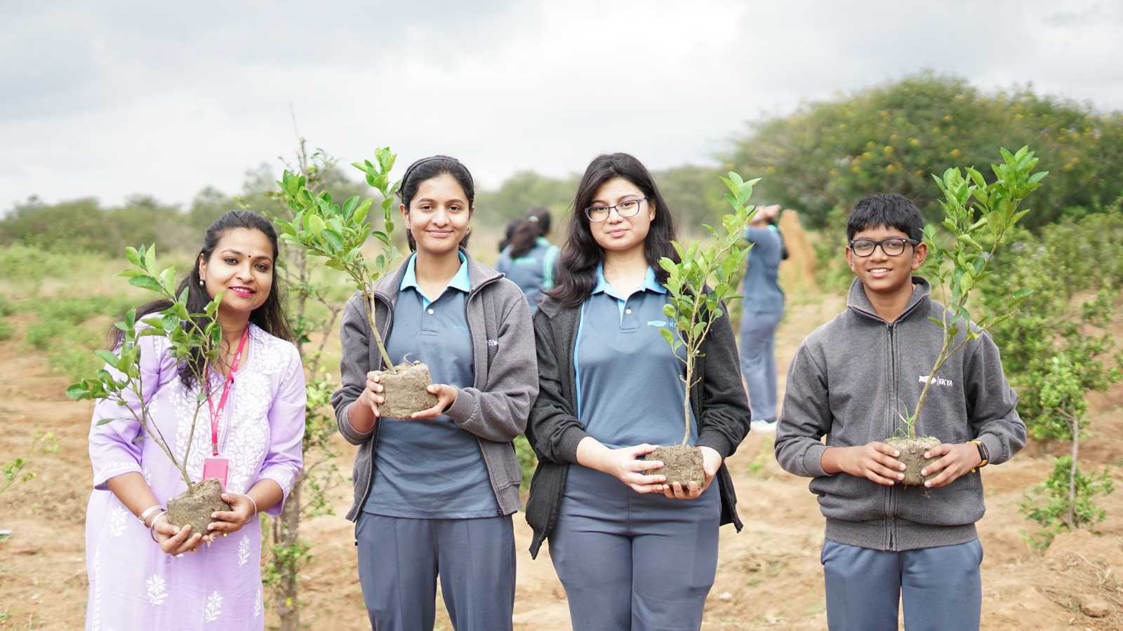 Best Schools in Bangalore Ekya Schools Planting trees