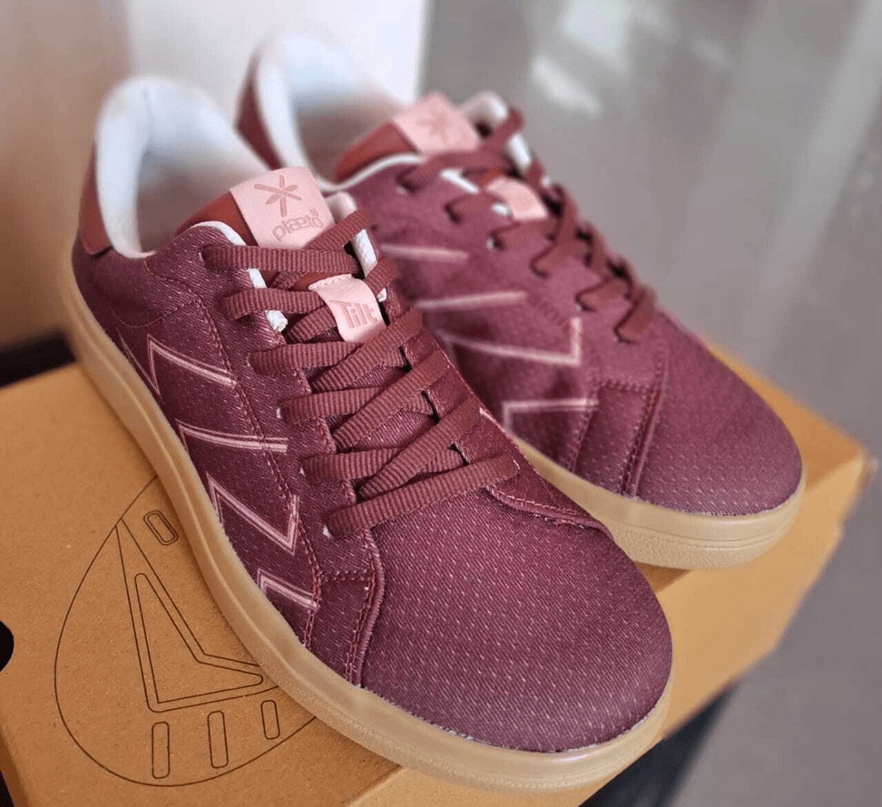 Red Brown color Shoe Photo