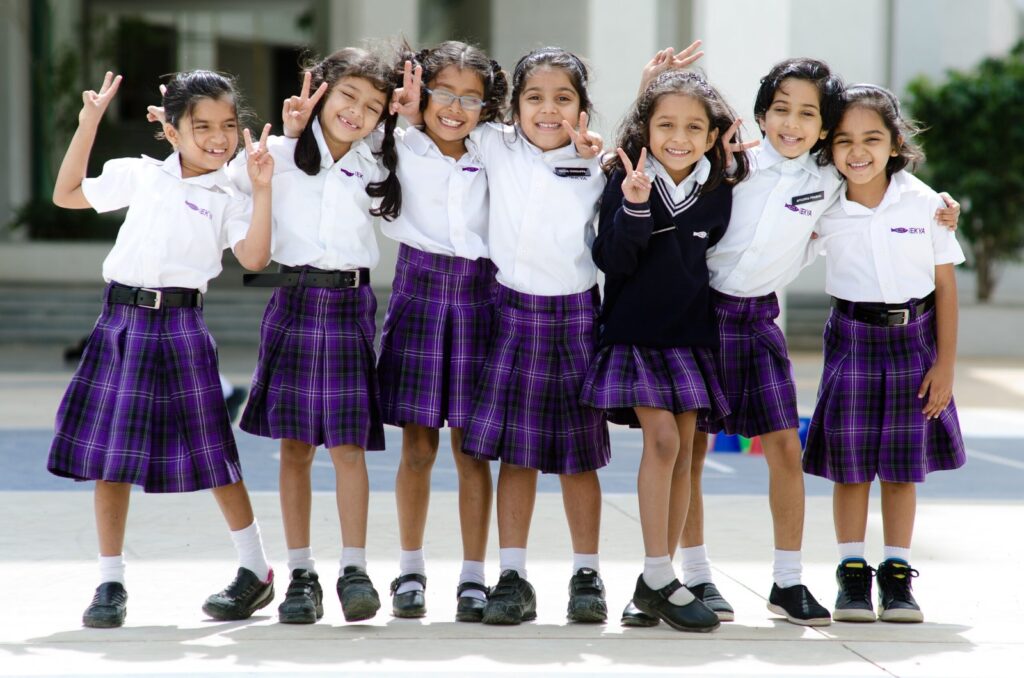 Ekya shool students group photo