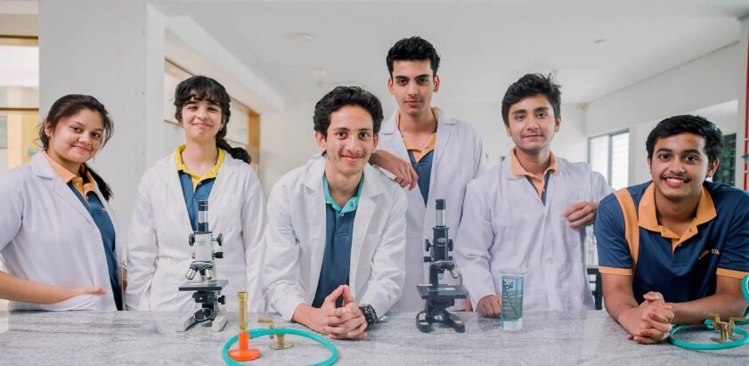 Ekya School Students inside the Lab