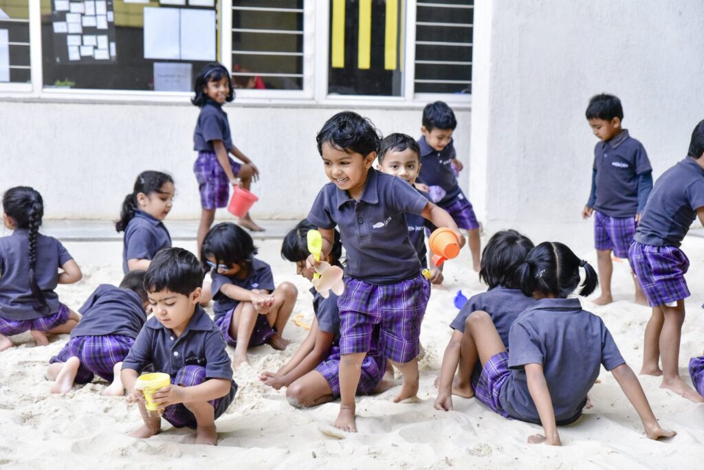 best schools in bangalore ekya school student playing