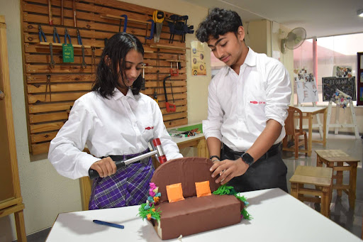 Ekya school students art design inside the classroom