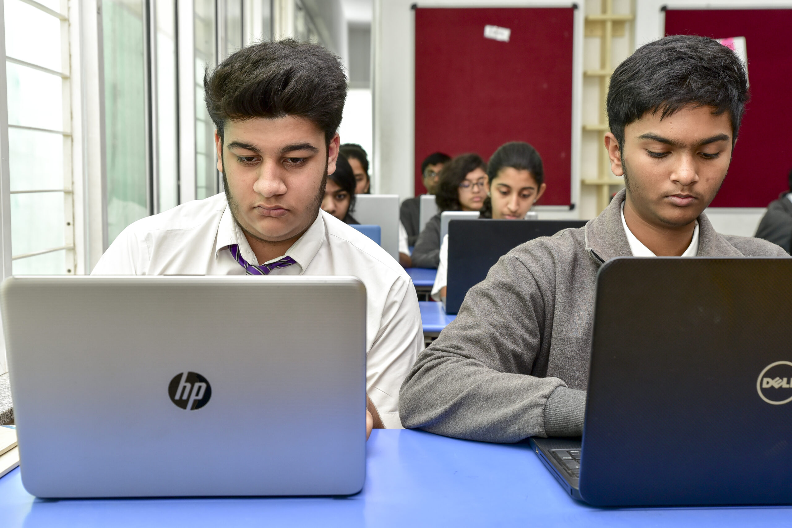 Top schools in Bangalore Ekya students inside the computer class