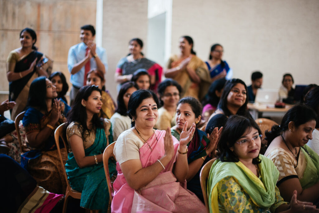 Ekya school students with their teachers