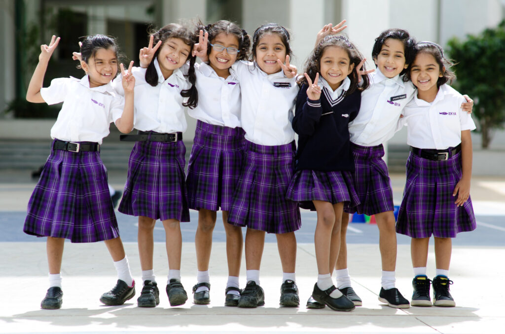 Ekya shool students group photo