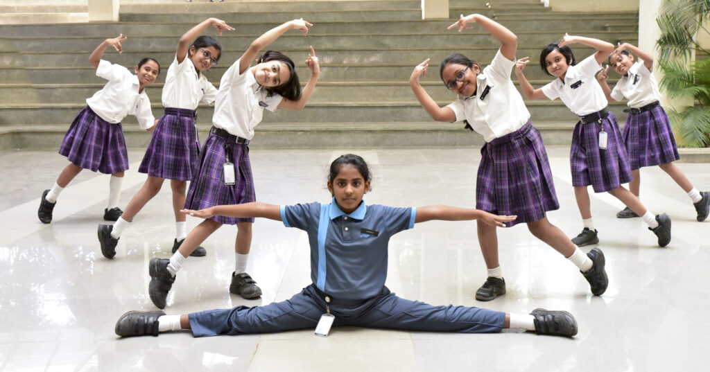 ekya school students yoga